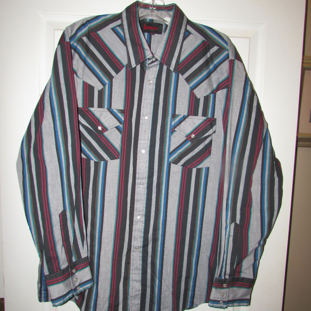 LAREDO Pearl Snap Button Up Western Shirt XL Mens